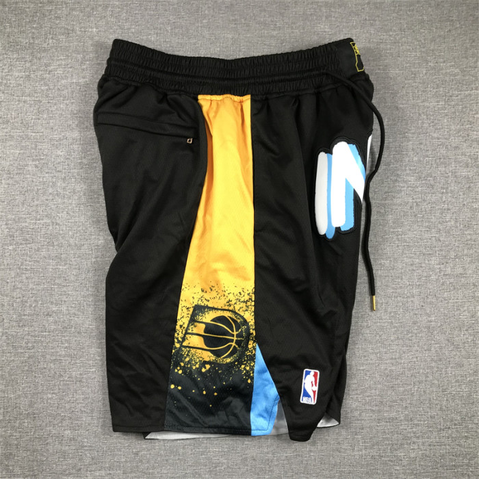 with Pocket Indiana Pacers Black NBA Shorts Basketball Shorts