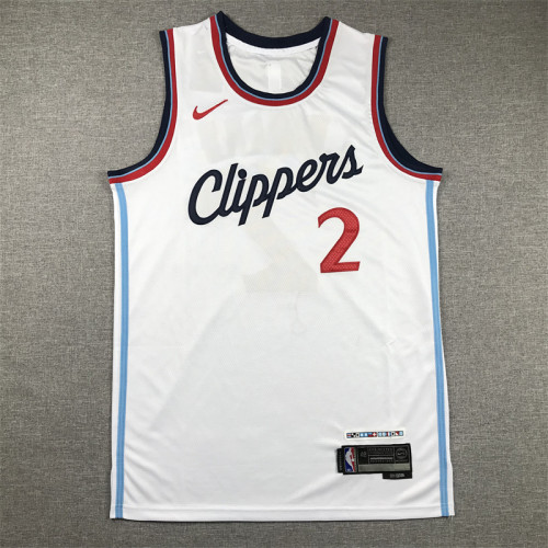 New Los Angeles Clippers 2 LEONARD White NBA Jersey Basketball Shirt