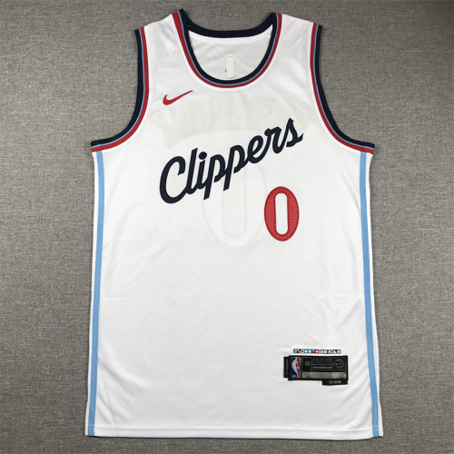 New Los Angeles Clippers 0 WESTBROOK White NBA Jersey Basketball Shirt