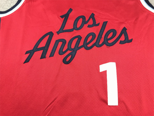 New Los Angeles Clippers 1 HARDEN Red NBA Jersey Basketball Shirt
