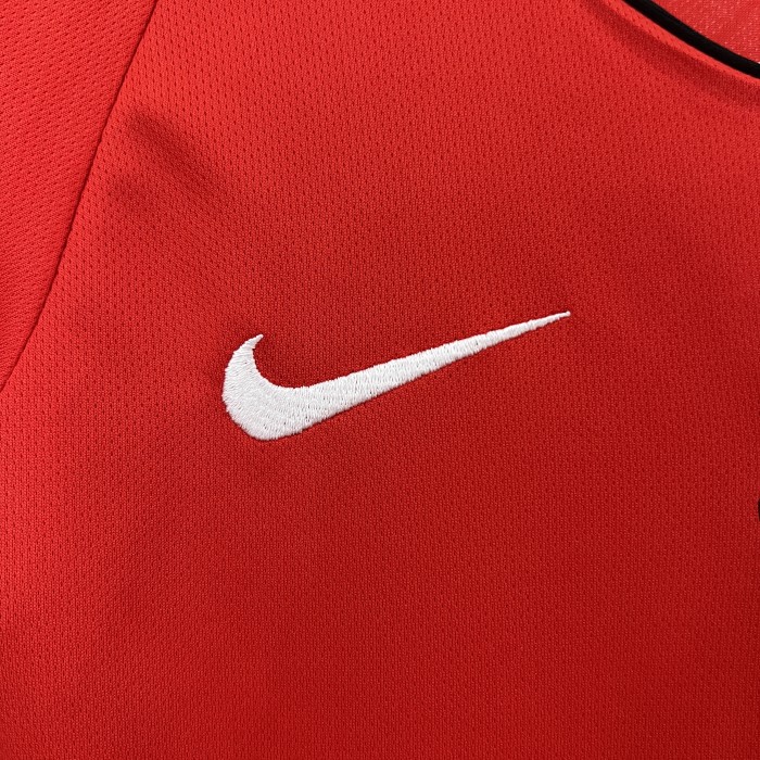 Retro Youth Uniform Kids Kit 2005-2006 Manchester United Home Soccer Jersey Shorts Vintage Child Football Set