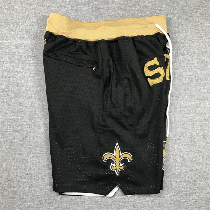 with Pocket New Orleans Saints Black NFL Shorts