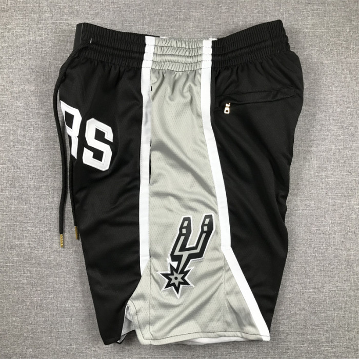 with Pocket San Antonio Spurs Basketball Shorts Black NBA Shorts