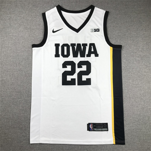 Iowa Hawkeyes 22 CLARK White Basketball Shirt NBA Jersey