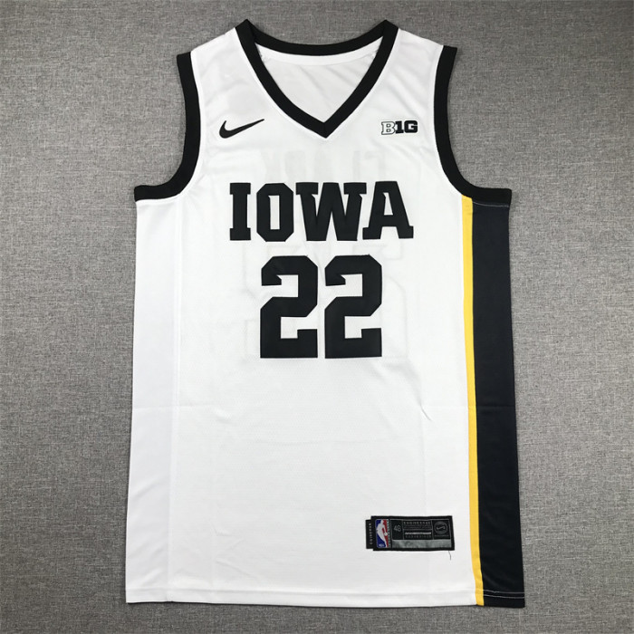 Iowa Hawkeyes 22 CLARK White Basketball Shirt NBA Jersey