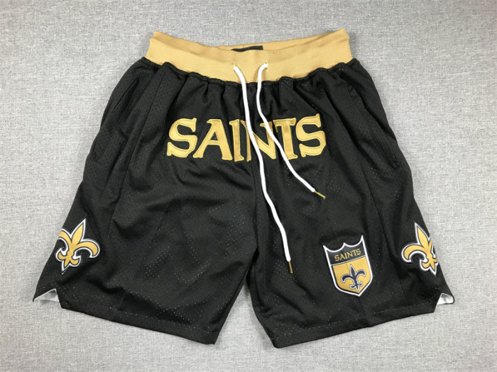 with Pocket New Orleans Saints Black NFL Shorts