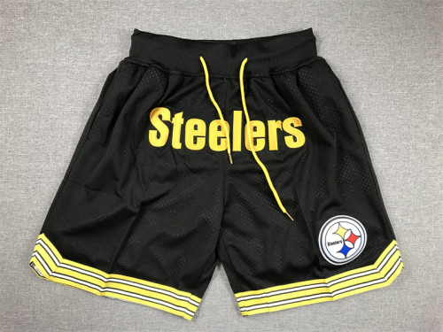 with Pocket Pittsburgh Steelers Black NFL Shorts