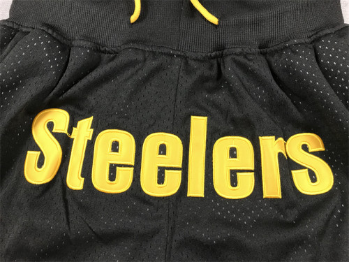 with Pocket Pittsburgh Steelers Black NFL Shorts