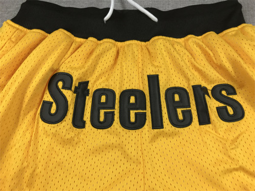 with Pocket Pittsburgh Steelers Yellow NFL Shorts
