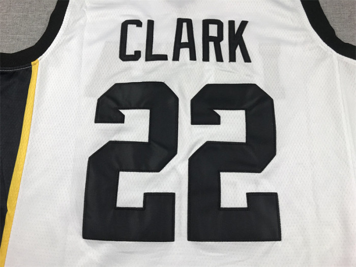 Iowa Hawkeyes 22 CLARK White Basketball Shirt NBA Jersey