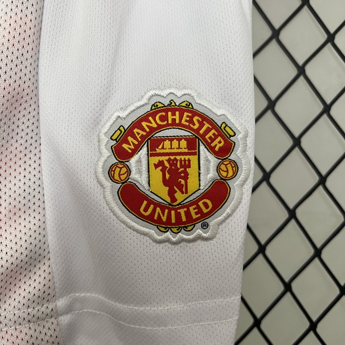 Retro Youth Uniform Kids Kit 2012-2013 Manchester United Home Soccer Jersey Shorts Vintage Child Football Set