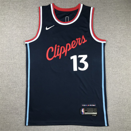 New Los Angeles Clippers 13 GEORGE Dark Blue NBA Jersey Basketball Shirt