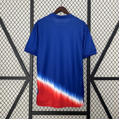 Fan Version 2024 USA Away Blue Soccer Jersey United States Football Shirt