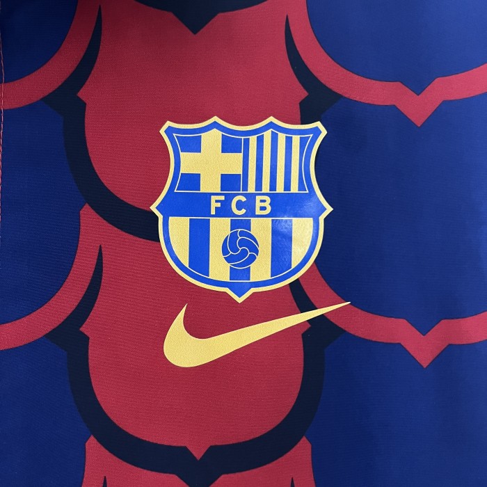 2024 Barcelona Trench Coat Soccer Reversible Windbreaker Jacket