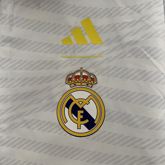 2024 Real Madrid Colorful/White Trench Coat Soccer Reversible Windbreaker Jacket