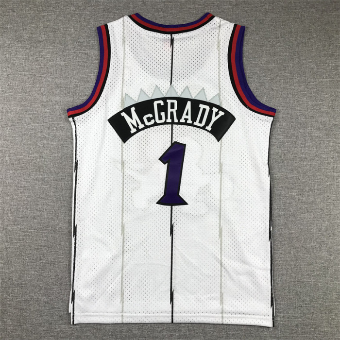 Mitchell&Ness 1998-99 Toronto Raptors 1 McGRADY White NBA Jersey Basketball Shirt