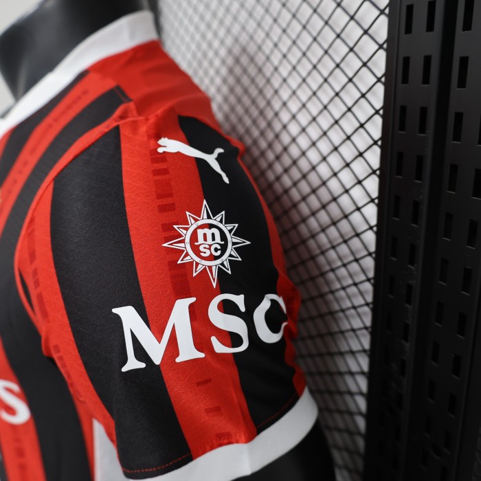 Player Version 2024-2025 AC Milan Home Soccer Jersey AC Football Shirt
