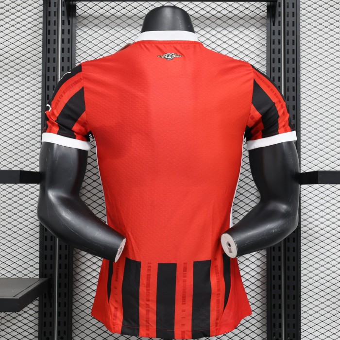 Player Version 2024-2025 AC Milan Home Soccer Jersey AC Football Shirt