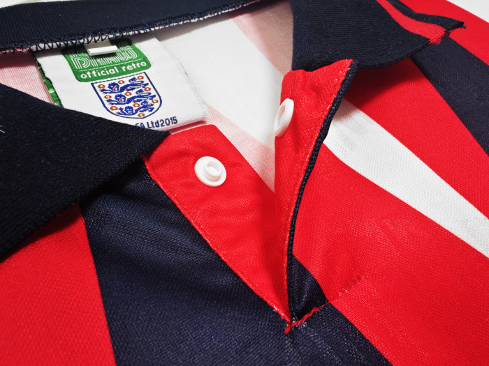 Retro Jersey 1992 England Away Red Soocer Jersey Vintage Football Shirt