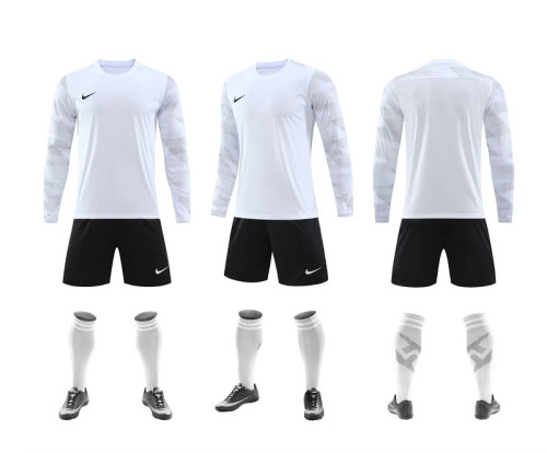 NK N013 Long Sleeve Blank Soccer Training Jersey Shorts DIY Cutoms Uniform