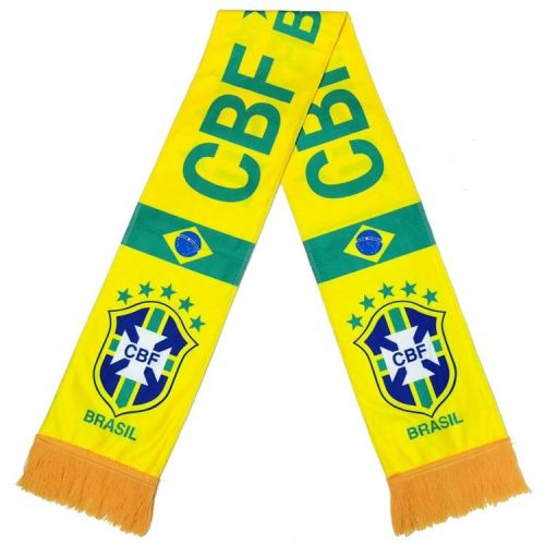 Brazil Yellow Soccer Scarf Brasil Football Scarf