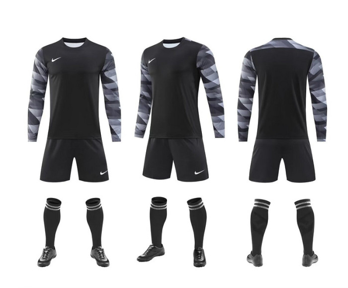 NK N013 Long Sleeve Blank Soccer Training Jersey Shorts DIY Cutoms Uniform