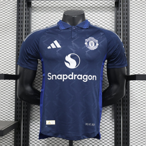 Player Version 2024-2025 Manchester United Away Dark Blue Soccer Jersey Man United Football Shirt