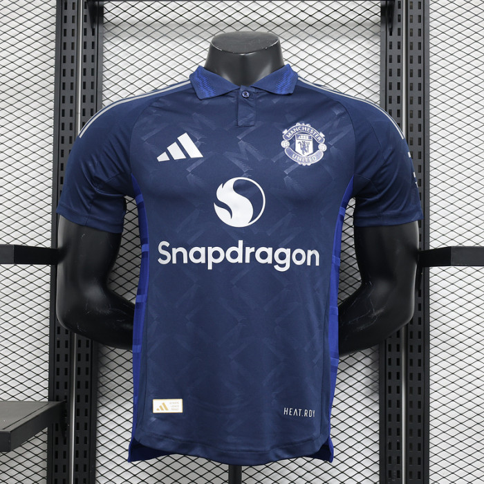 Player Version 2024-2025 Manchester United Away Dark Blue Soccer Jersey Man United Football Shirt