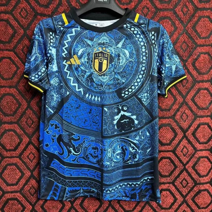 Fan Version Italy 2024 Blue Special Edition Soccer Jersey Football Shirt