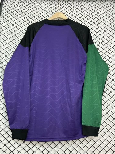 Long Sleeve Retro Jersey 1995-1996 Newcastle United Purple Goalkeeper Soccer Jersey Vintage Football Shirt