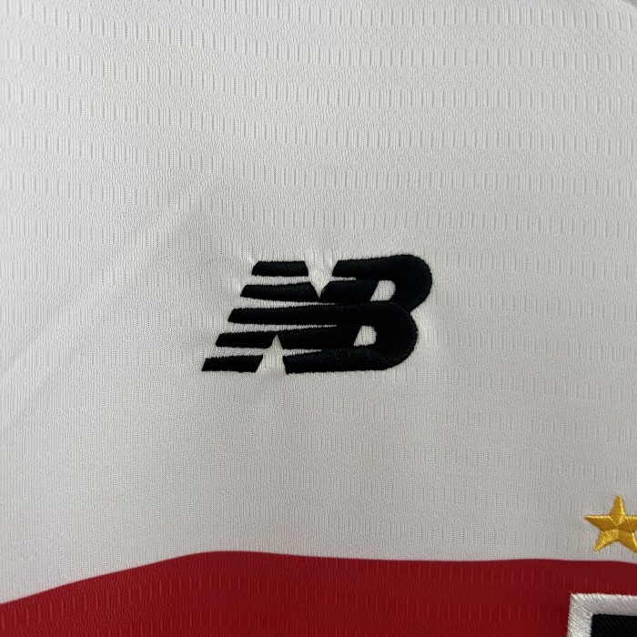 Long Sleeve 2024-2025 Sao Paulo Home Soccer Jersey LS Football Shirt