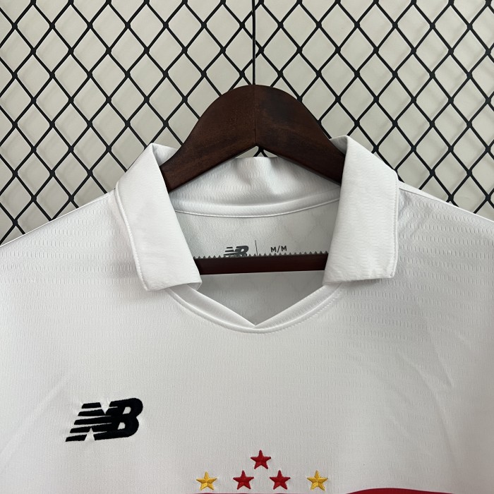 Long Sleeve 2024-2025 Sao Paulo Home Soccer Jersey LS Football Shirt
