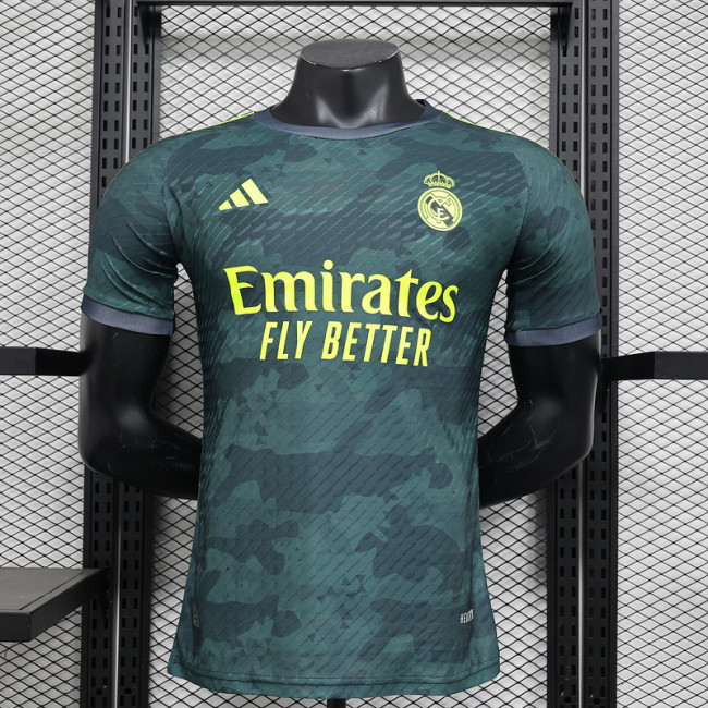 Player Version 2024 Real Madrid Green Special Version Soccer Jersey Real Football Shirt