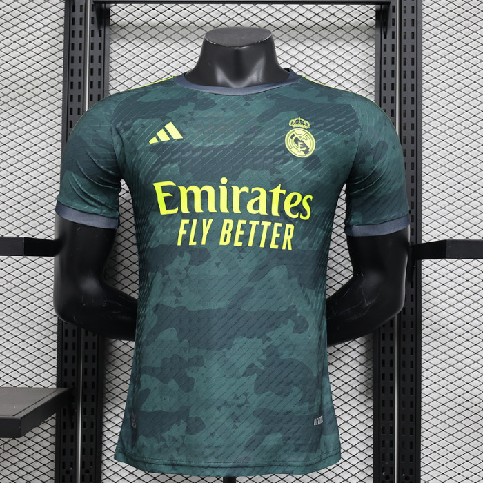 Player Version 2024 Real Madrid Green Special Version Soccer Jersey Real Football Shirt