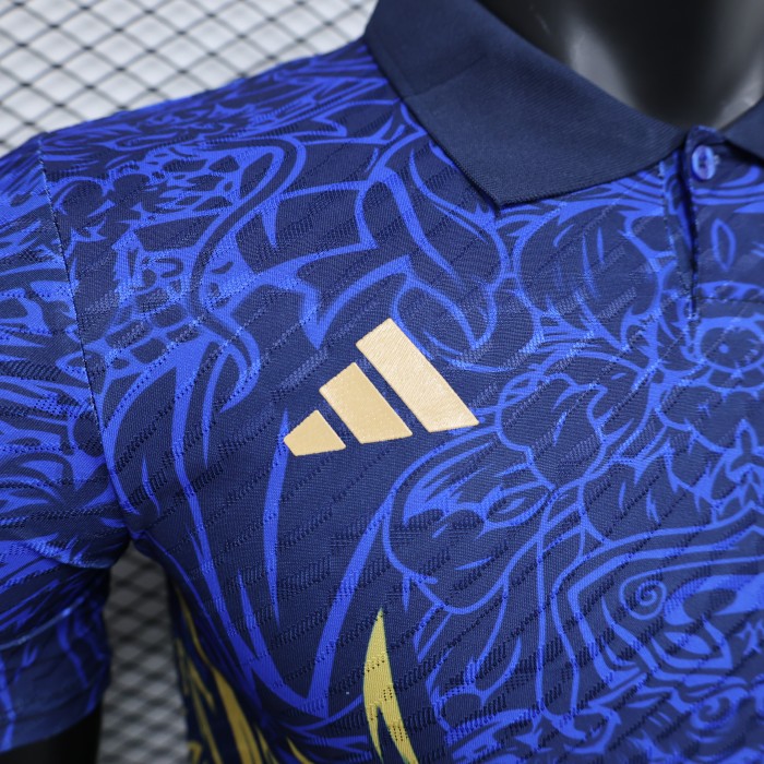 Player Version 2024 Real Madrid Blue Special Version Soccer Jersey Real Football Shirt