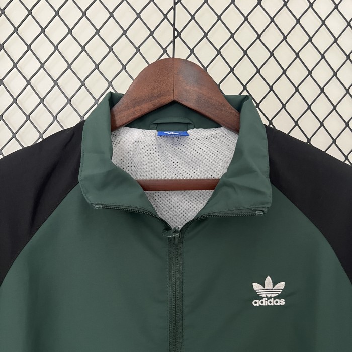 2024 AD Green Soccer Hoodie Football Windbreaker Jacket