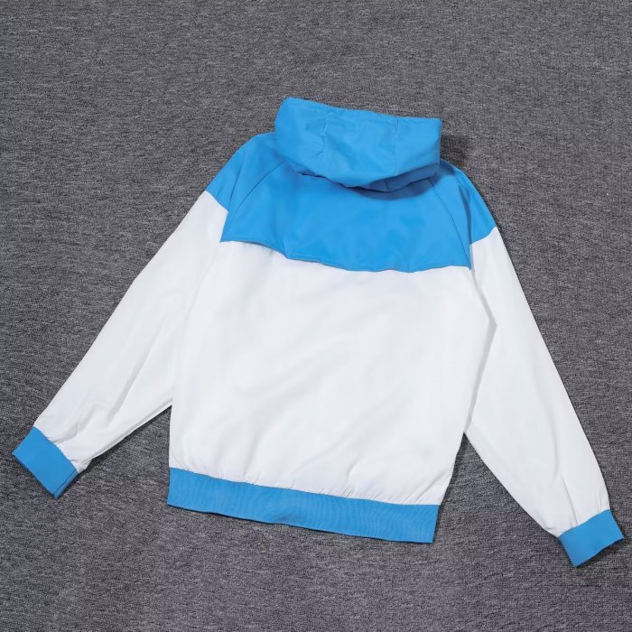 2024 Manchester City White/Blue Soccer Windbreaker Jacket Football Jacket