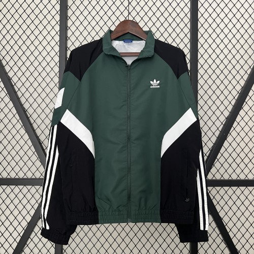 2024 AD Green Soccer Hoodie Football Windbreaker Jacket