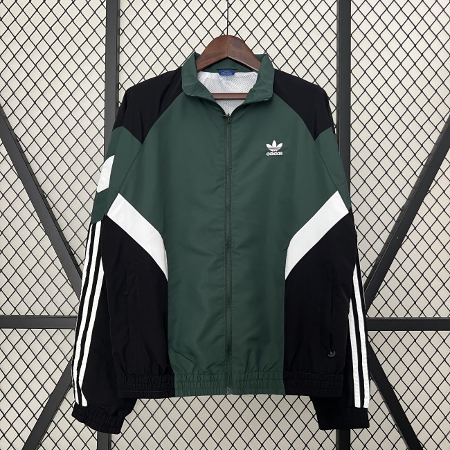 2024 AD Green Soccer Hoodie Football Windbreaker Jacket