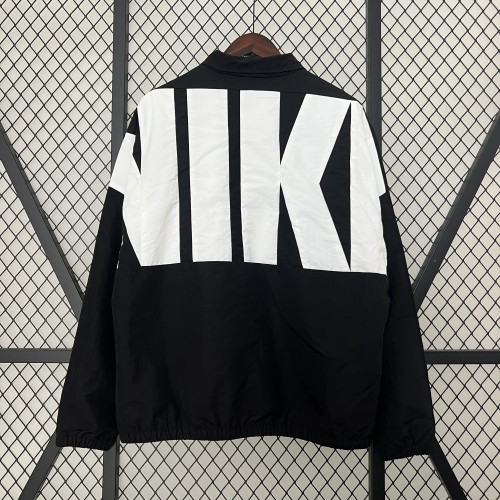 2024 NK Black Soccer Hoodie Football Windbreaker Jacket