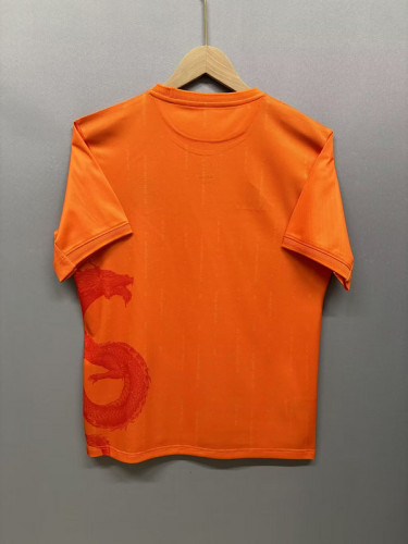 Fan Version Real Madrid Orange Dragon Soccer Jersey Real Football Shirt