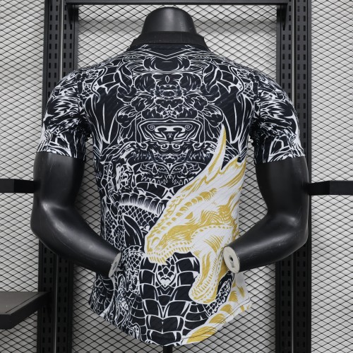 Player Version 2024 Real Madrid Black/Yellow Special Version Soccer Jersey Real Football Shirt