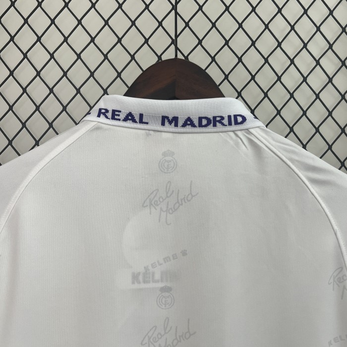 Retro Jersey Long Sleeve 1994-1996 Real Madrid Home Soccer Jersey Vintage Football Shirt