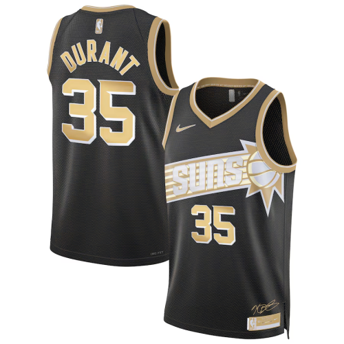 2024 Phoenix Suns 35 DURANT Black/Gold NBA Jersey Basketball Shirt