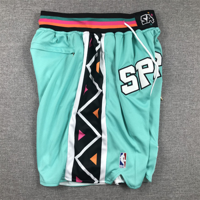 with Pocket San Antonio Spurs Basketball Shorts Green NBA Shorts
