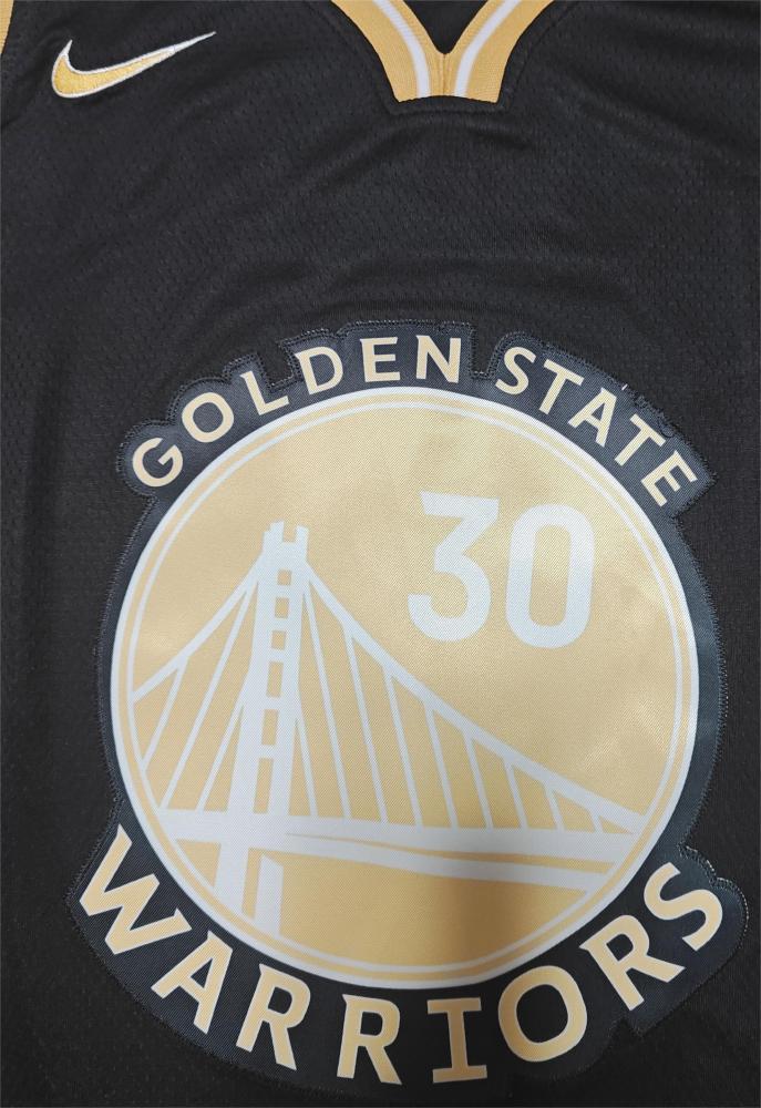 2024 State Warriors 30 CURRY NBA Jersey Black/Gold Basketball Shirt