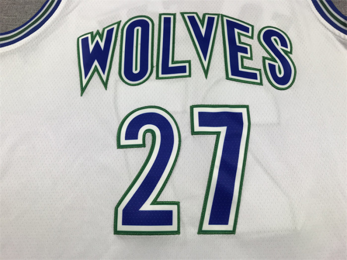 Minnesota Timberwolves 27 GOBERT White NBA Jersey Basketball Shirt