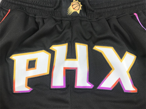with Pocket Statement Eidition Phoenix Suns NBA Shorts Black Basketball Shorts