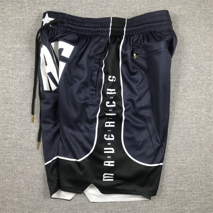 with Pocket Statement Edition Dallas Mavericks Dark Blue NBA Shorts Basketball Shorts