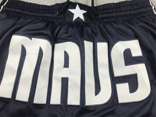 with Pocket Statement Edition Dallas Mavericks Dark Blue NBA Shorts Basketball Shorts